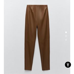 Zara faux leather leggings